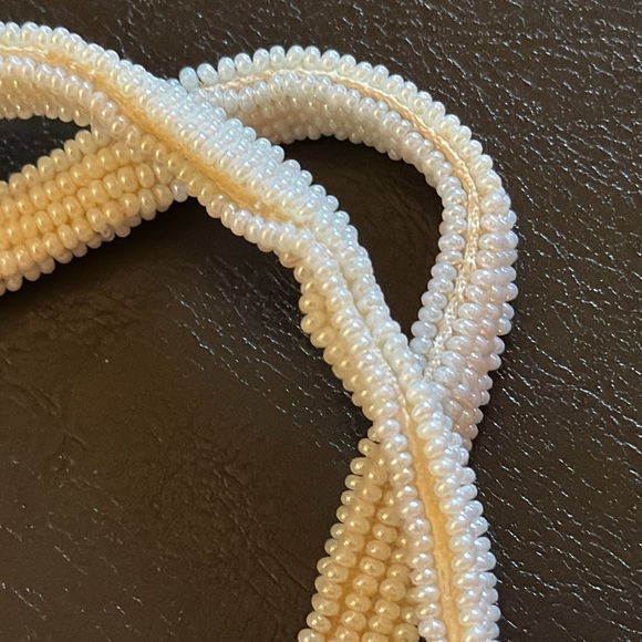 Vintage Beaded Hand Bag-White-7x5 - Picture 7 of 17